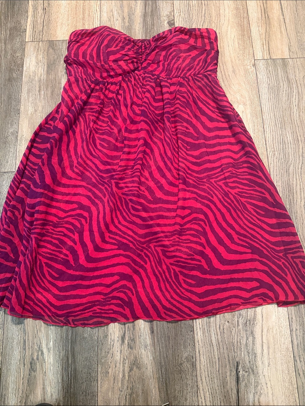 Express 100 %Silk Pink & Purple Striped Dress